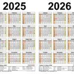 2025 2026 Two Year Calendar Free Printable PDF Templates