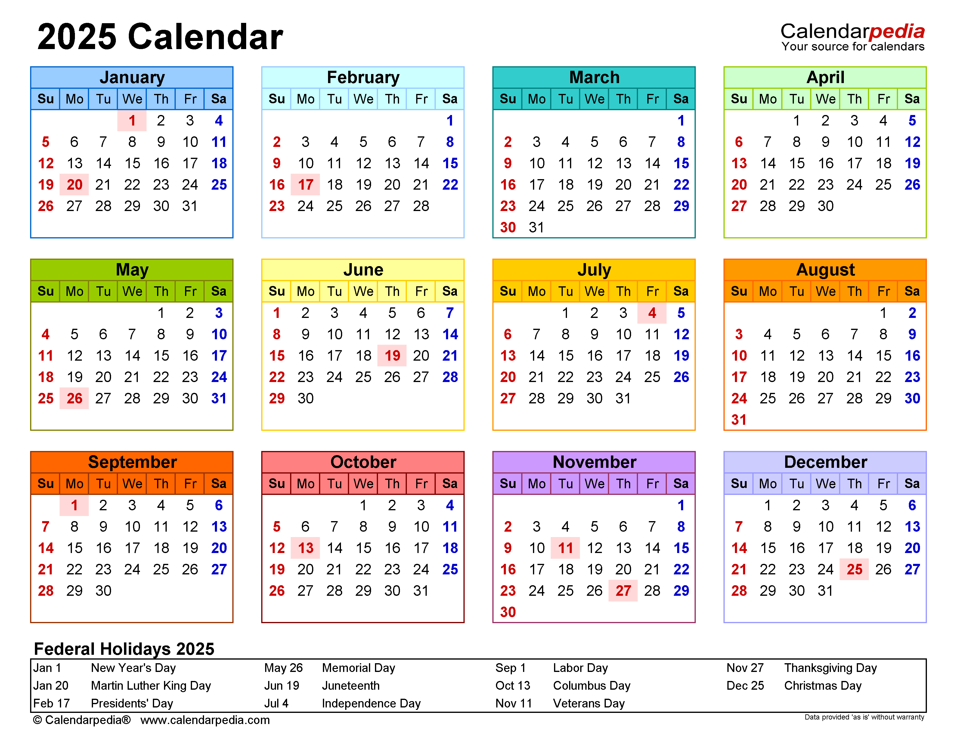 2025 Calendar Free Printable Word Templates Calendarpedia Web Page