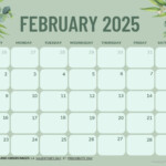 2025 February Calendar Printable Free Alex Chickie