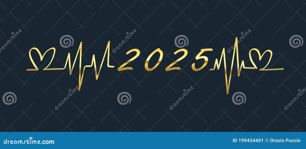 2025 With Heart And Heart Rate Ecg health Context 2025 2025 New Year 