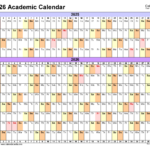 Academic Calendars 2025 2026 Free Printable Word Templates