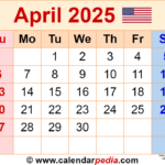 April 2025 Calendar Templates For Word Excel And PDF