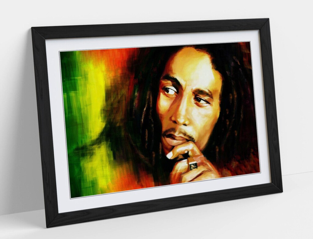 Bob Marley Poster Framed Wall Art Print Picture Home Decor Etsy
