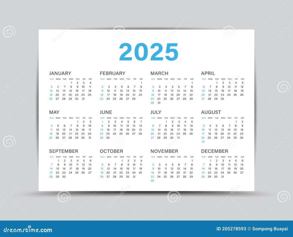 Calendar 2025 Template Desk Calendar 2025 Year Wall Calendar 2025 