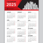 Calendar 2025 Template Wall Calendar 2025 Year Desk Calendar 2025
