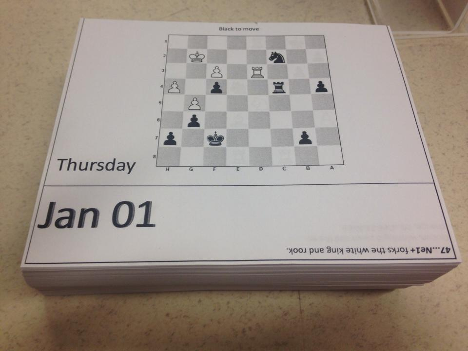 Chess Calendar Chess