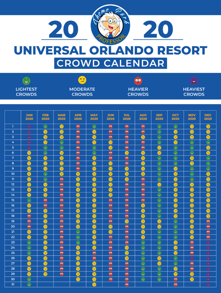 Crowd Calendar For Universal Orlando Customize And Print