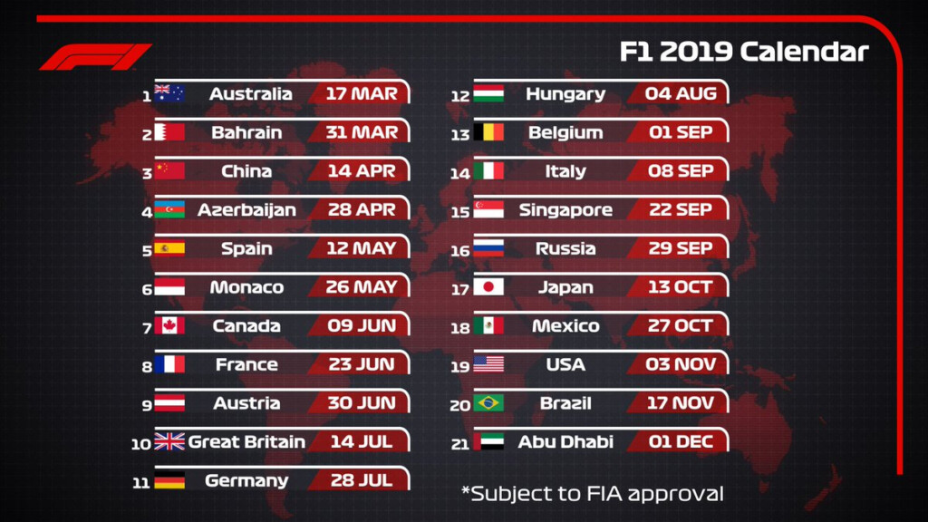F1 Kalender