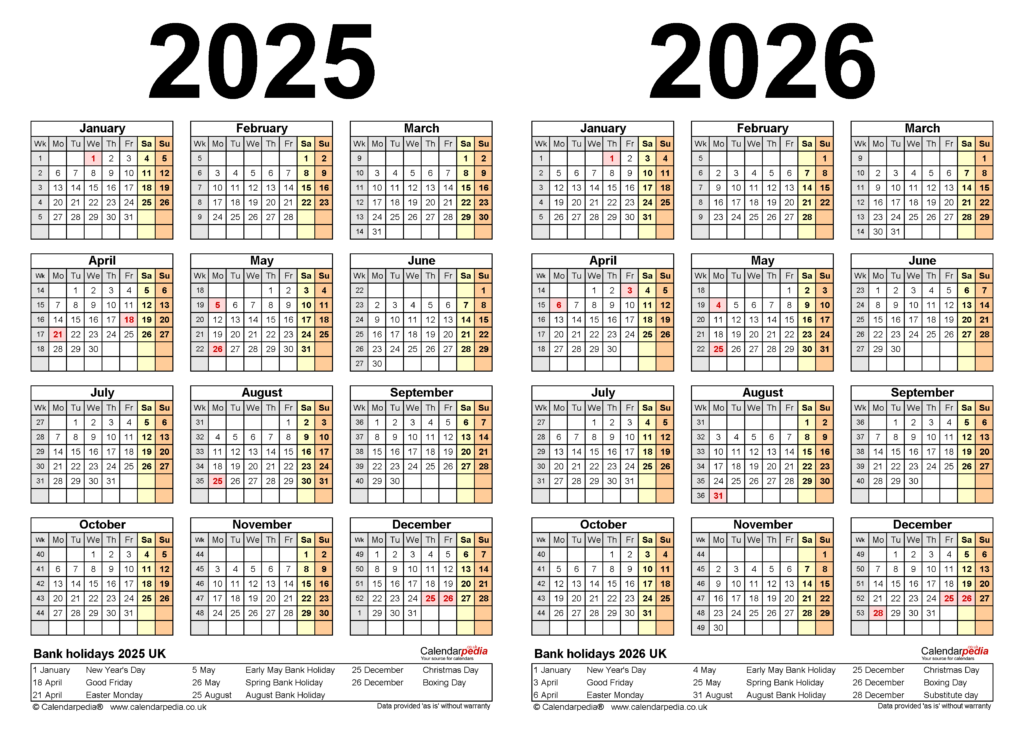 Free Academic Calendar 2025 2026 Uk Trula Kesley