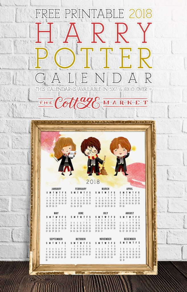 Free Harry Potter Printable Calendar The Cottage Market Harry 