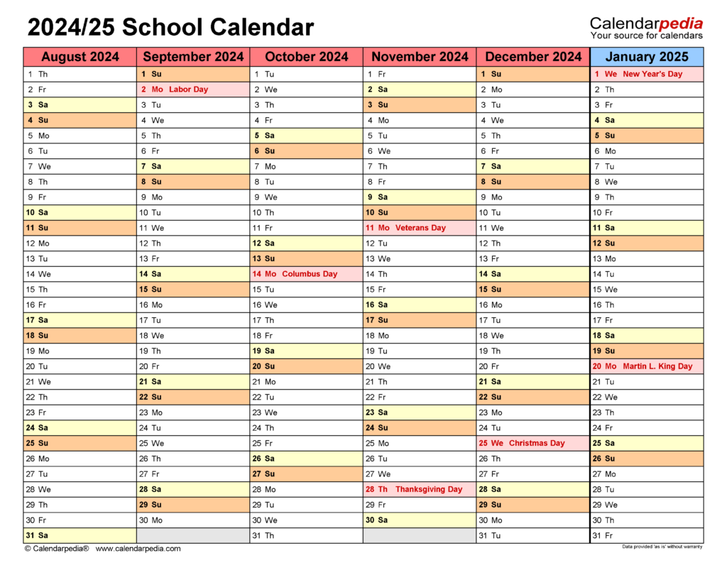 Freeblank 2024 2025 School Year Calendar Blank Calendar 2024