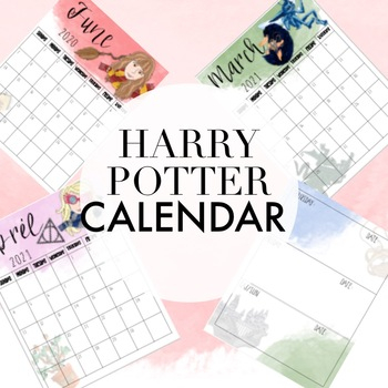 Harry Potter Editable Calendar For Planners By Taracotta Sunrise