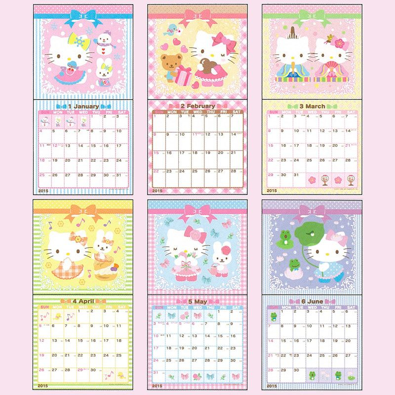 Hello Kitty Calendar Template PDF Template