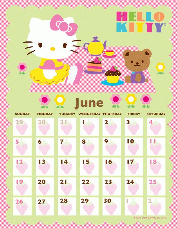 Hello Kitty Printable Calendar 2024 New Top Most Popular List Of 