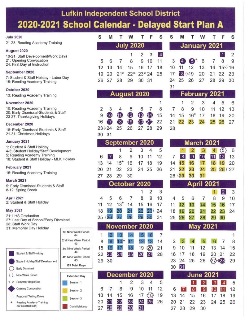 Lufkin Independent School District Calendar 2024 2025
