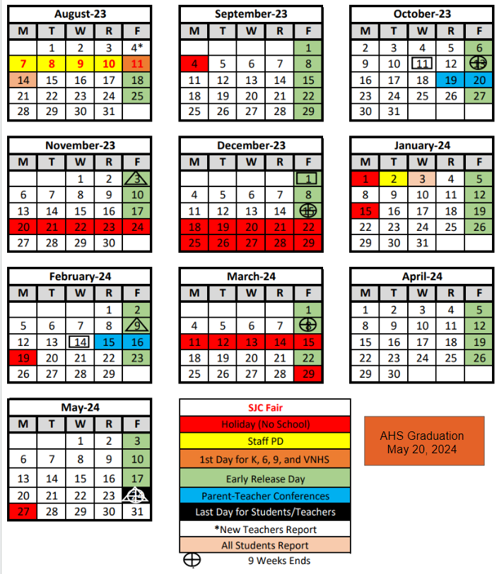 School Calendar Aztec High School