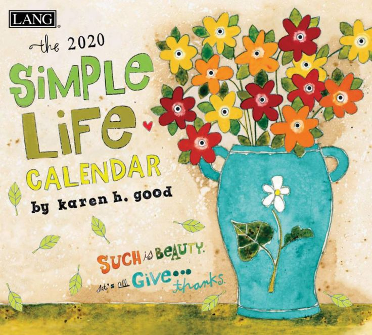 Simple Life Lang Wall Calendar Wall Calendar Embossed Paper 