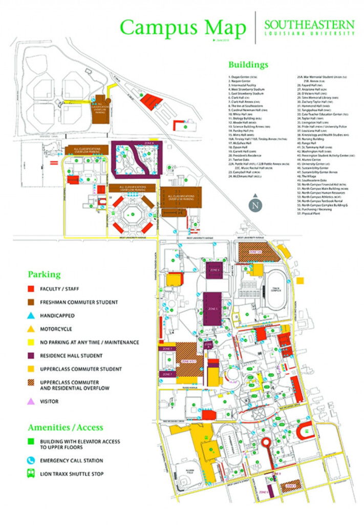 Southeastern Louisiana University Campus Map Map Vector