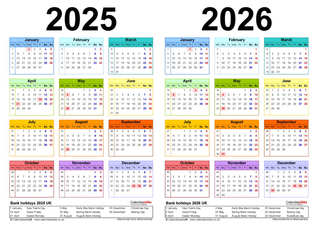 Uk Calendar 2025 2026 Helene Charlene