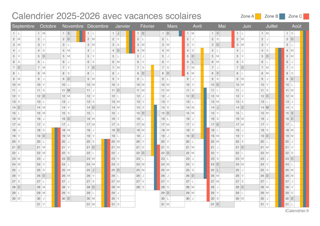 Vacances Scolaires 2025 2026 Dates Et Calendrier