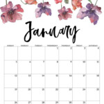 2020 Free Printable Calendar Floral Paper Trail Design Free