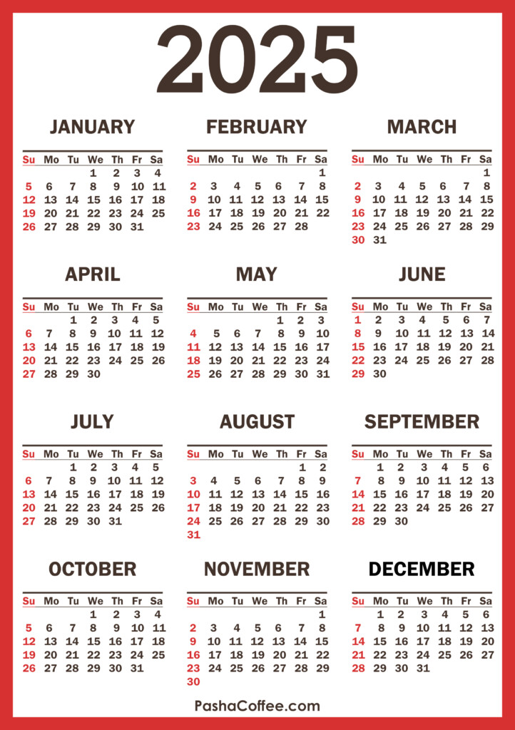 2025 Calendar Printable