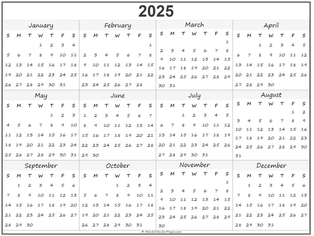 2025 Calendar Printable Printable Templates