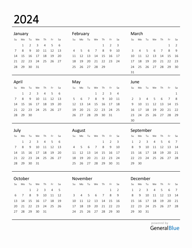 2025 Yearly Calendar Printable One Page Free Year Calendar Free Nell 