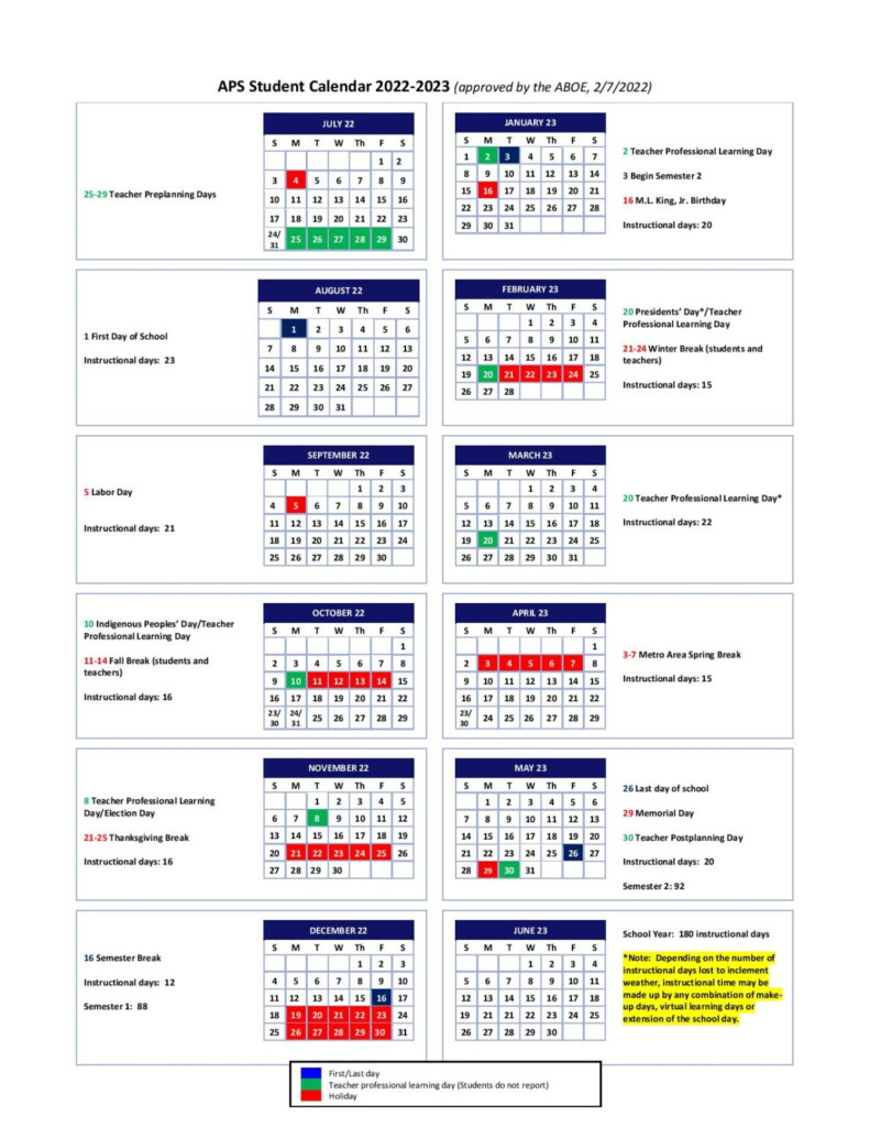 Atlanta Public Schools Calendar Holidays 2022 2023 School Calendar Info