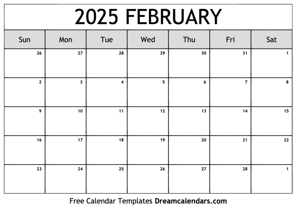 Feb 2025 Calendar