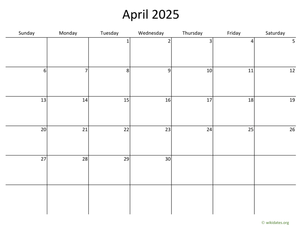Free 2025 April Calendar Printable Download Ola Lauryn