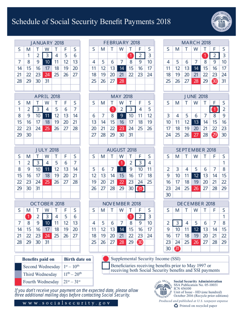  High Resolution Social Security Payment Schedule 2023