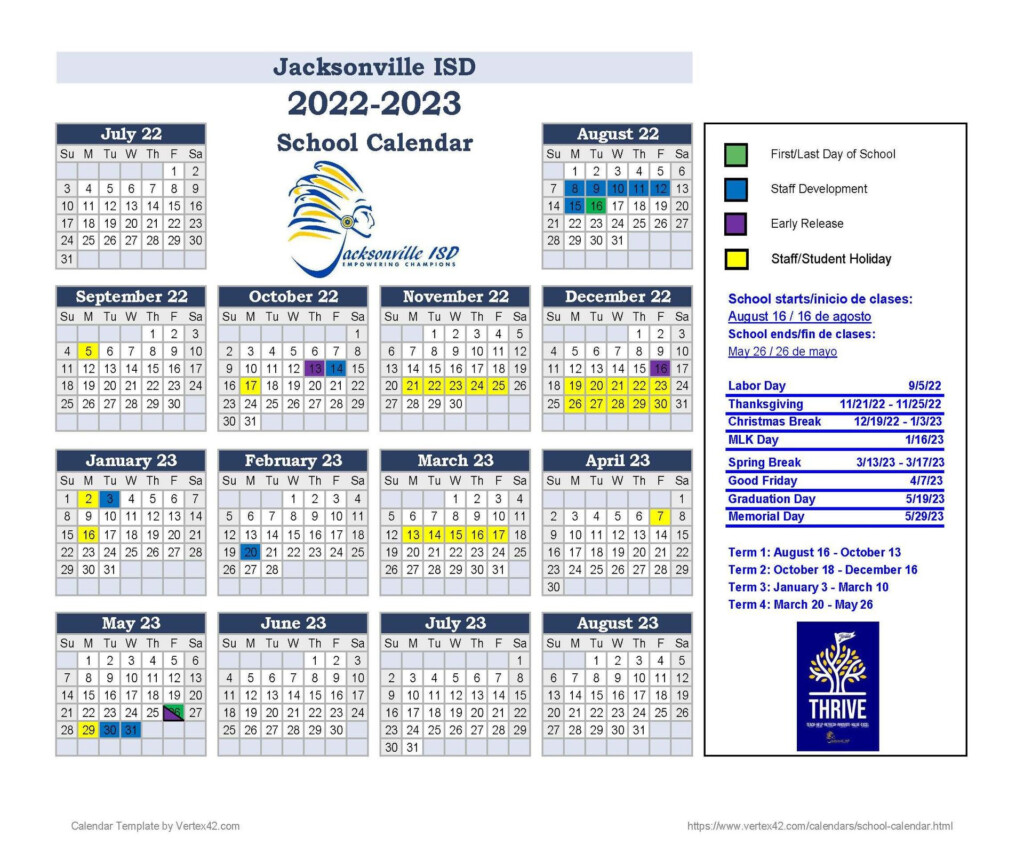 JISD Adopted School Calendar 2022 2023 JISD Annual School Calendar 