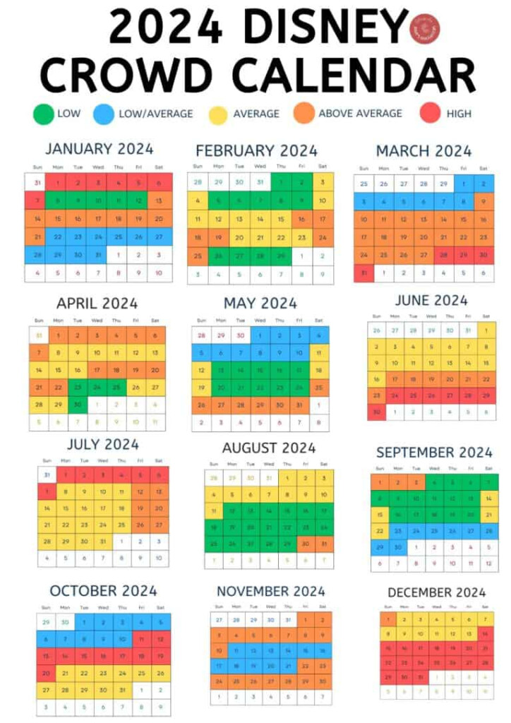 March 2024 Disney Crowd Calendar Yetta Katerine