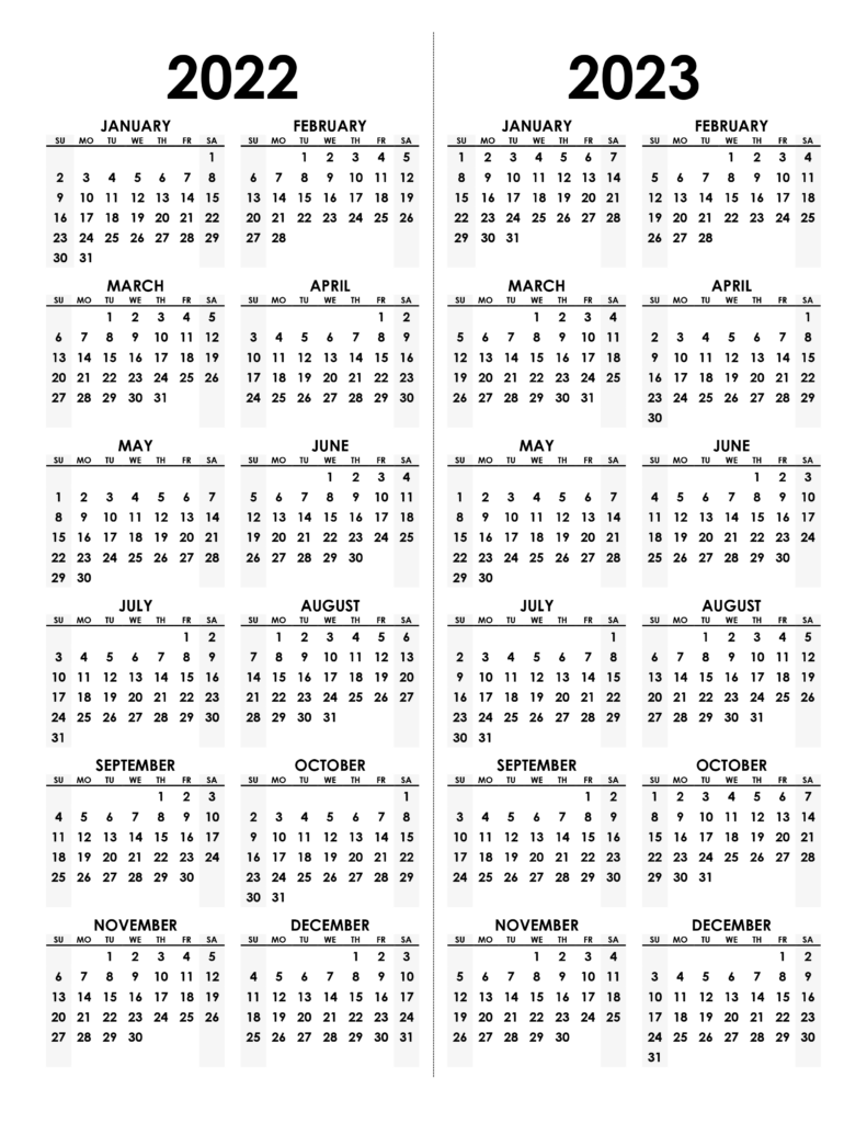 Suu Academic Calender Printable Word Searches