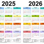 2025 2026 Two Year Calendar Free Printable PDF Templates